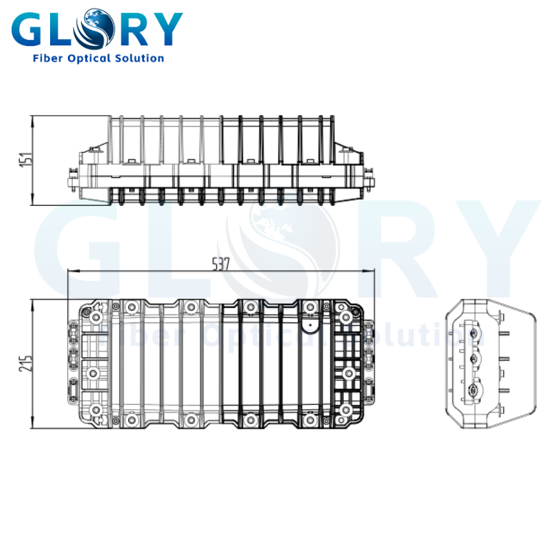 GL-6814B Inline Fiber Optic Splice Closure GL-6814B Inline Fiber Optic Splice Closure